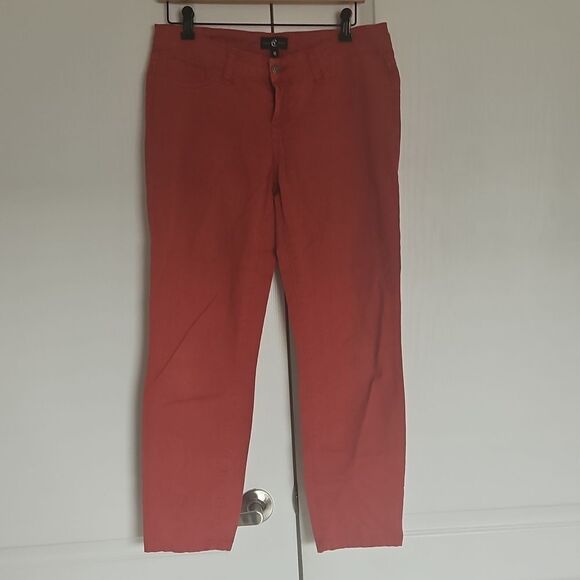 Women's Red High-Waist Pants - Picture 13 of 16